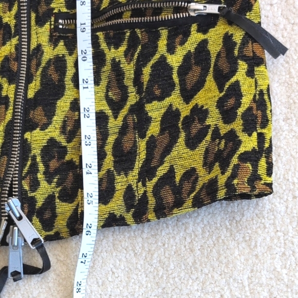 TODAY ONLY! Free People Femme Fatale Moto Style Jacket, Yellow Leopard Print, XS - Picture 10 of 16